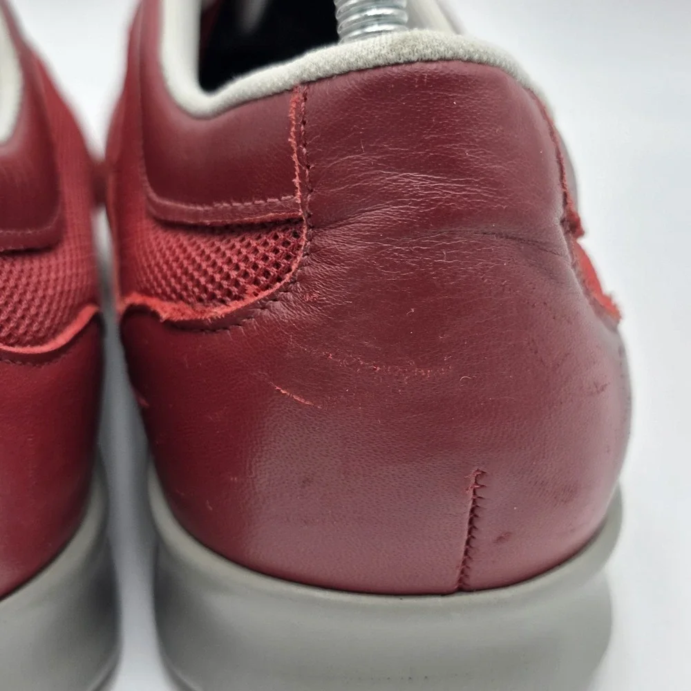 SAS Mesh Walking Shoes Sneakers Womens Size 11 W Red Leather Orthotic SEE PHOTOS